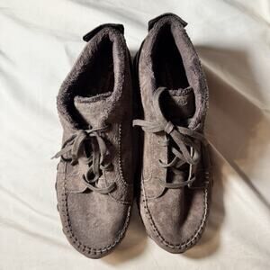 Skechers Chukka Women’s 10 Bikers Totem Pole Suede Boots Chocolate Brown Tie